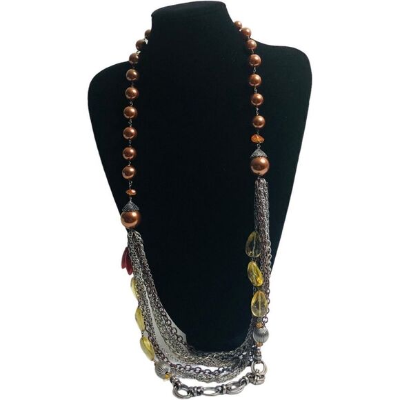 Chico's Multilayer Statement Necklace - Picture 1 of 13